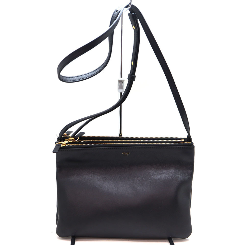 Celine Trio Shoulder Bag Black